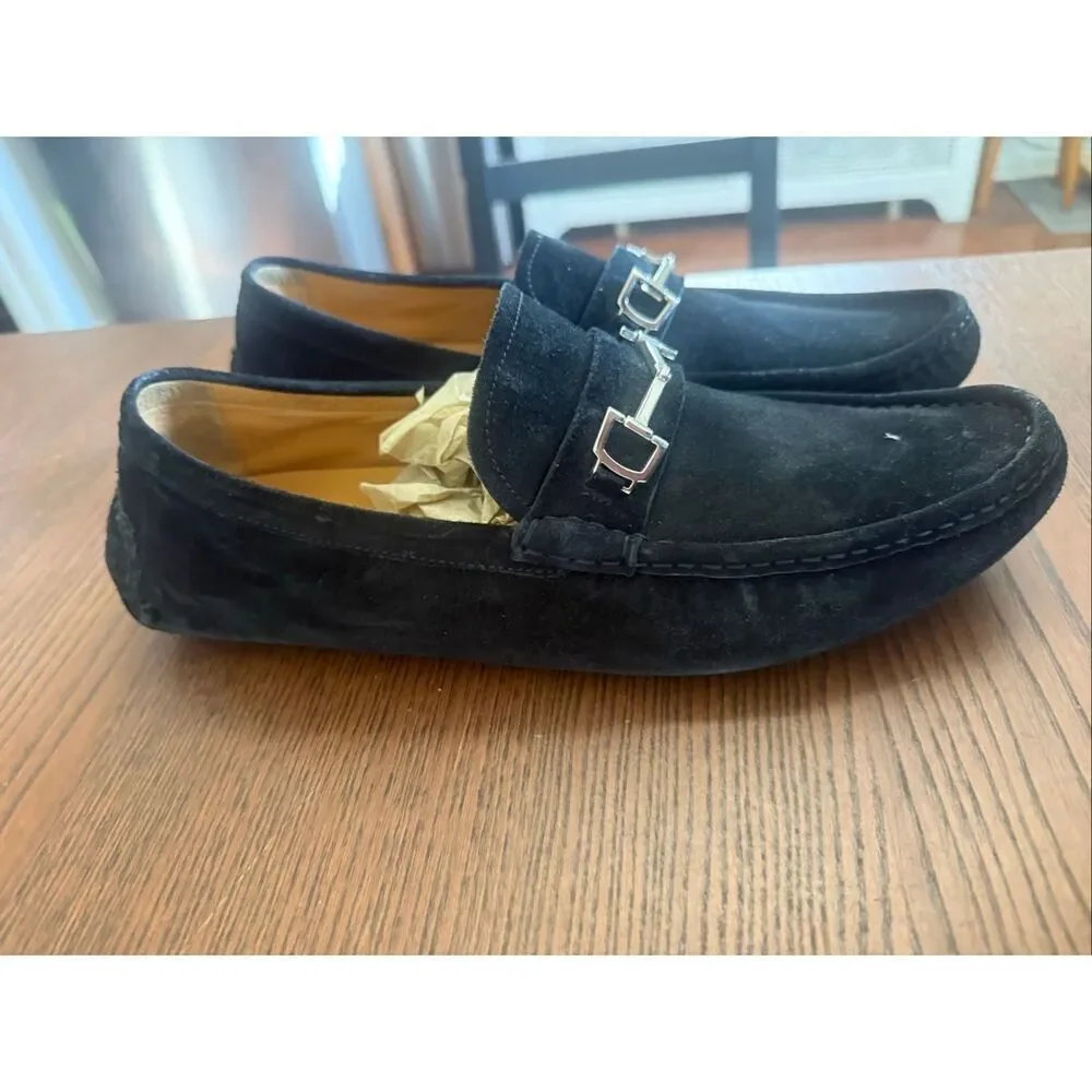 Gucci Horsebit Nubuck Driving Loafer
